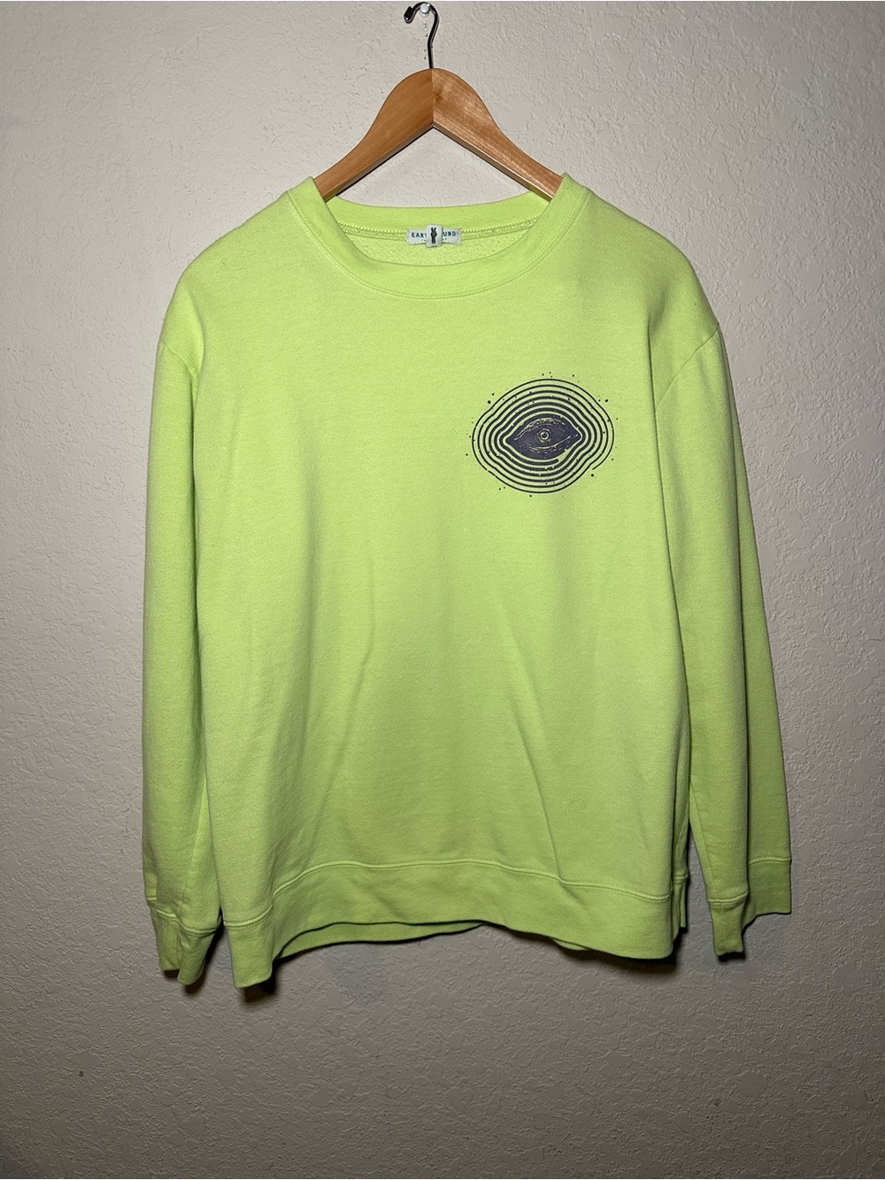 Unisex Neon Lime Graphic Crewneck Sweatshirt